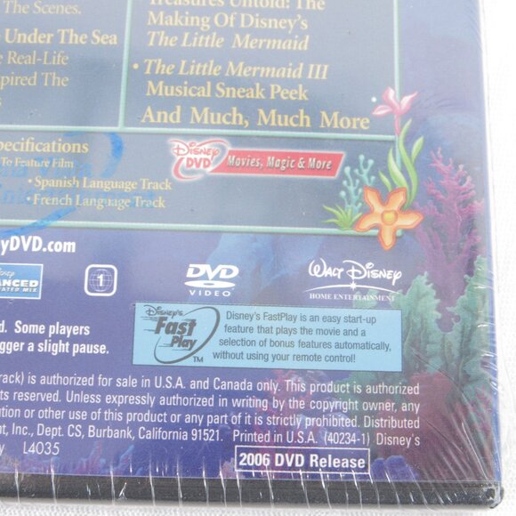 The Little Mermaid Disney DVD 2-Disc Special Platinum Edition - Picture 4 of 9